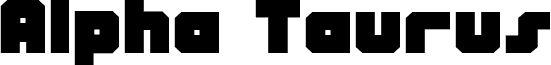 Preview of the Alpha Taurus Expanded font