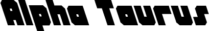 Preview of the Alpha Taurus Leftalic font