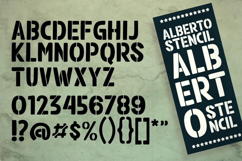 Alberto Stencil Schriftart