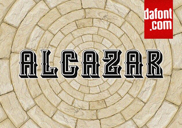 Alcazar Regular — Prezentacja czcionki