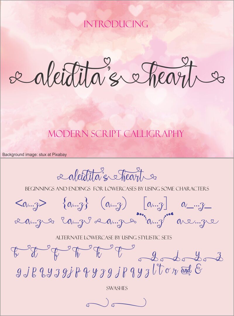 aleidita's heart Carattere