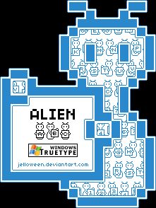 Alien ABC Schriftart