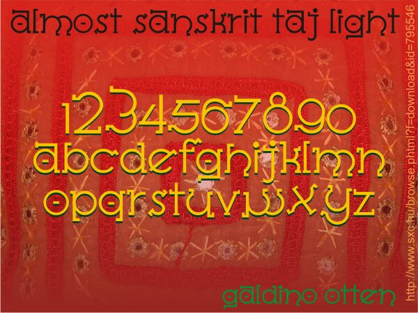 Almost Sanskrit taj Schriftart
