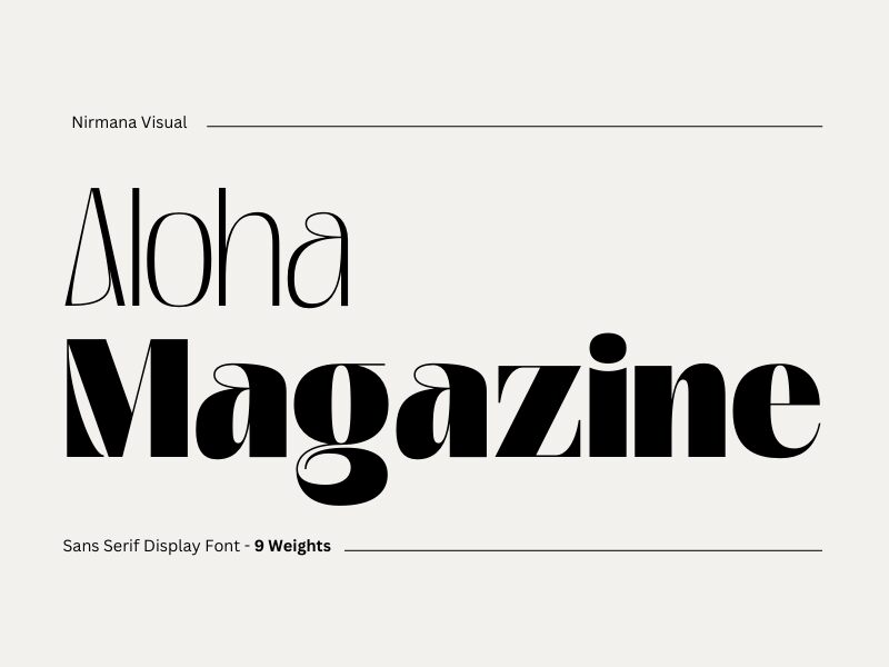 Aloha Magazine Czcionka