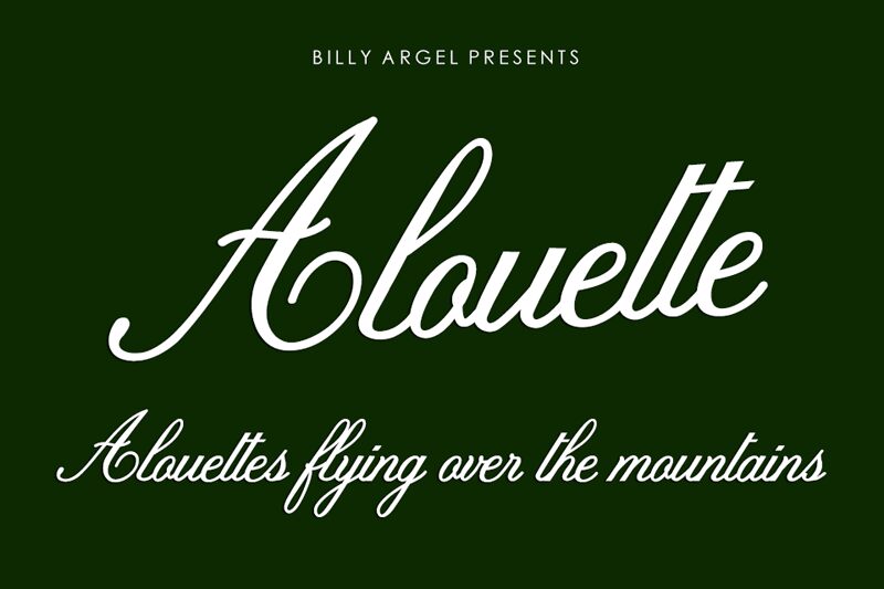 Alouette Schriftart