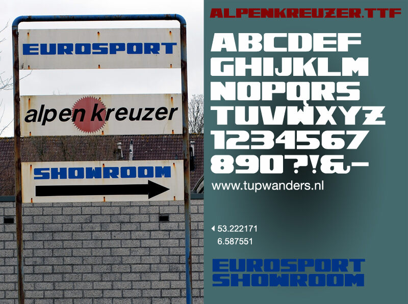 Alpenkreuzer Schriftart