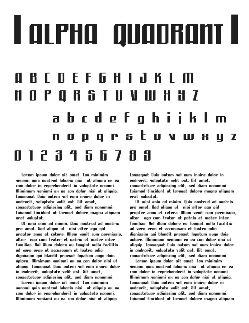 Alpha Quadrant Schriftart