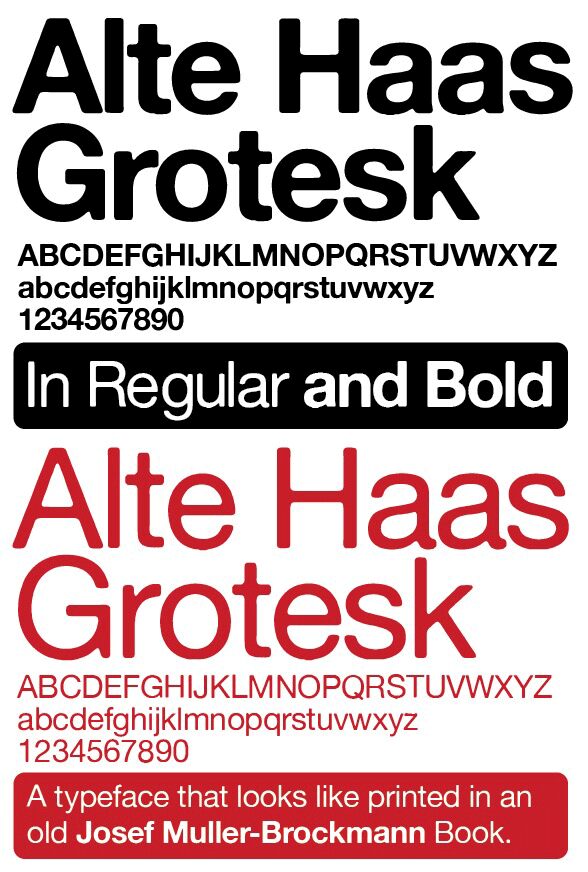Alte Haas Grotesk Schriftart