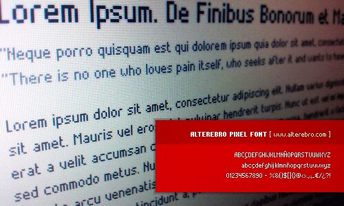Alterebro Pixel Font Schriftart
