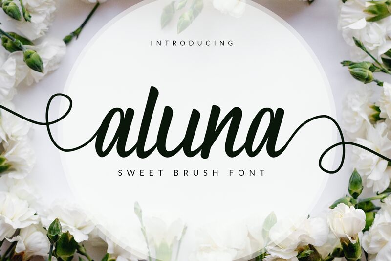 aluna Schriftart