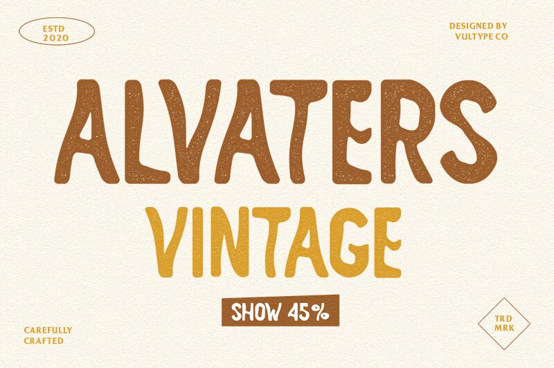 ALVATER Rough Schriftart