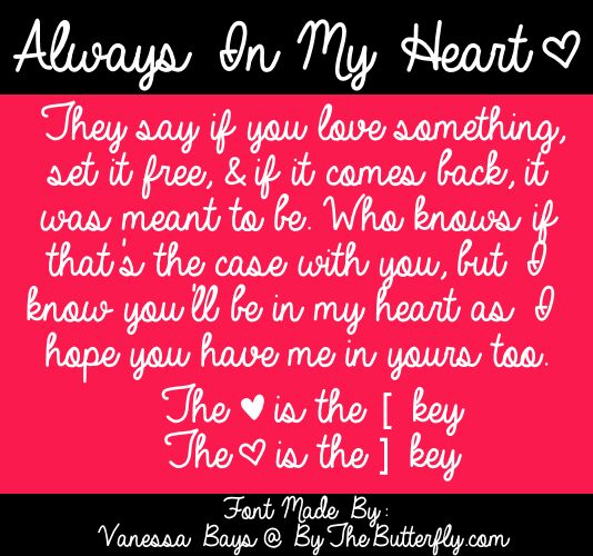 Always In My Heart Schriftart