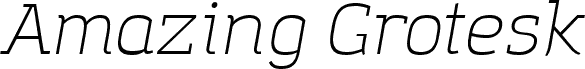 Amazing Grotesk Light Italic