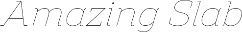 Amazing Slab Trial Thin Italic
