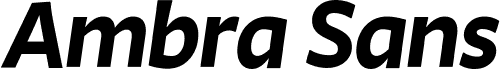 Ambra Sans Trial Bold Italic