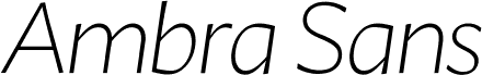 Ambra Sans Trial Light Italic