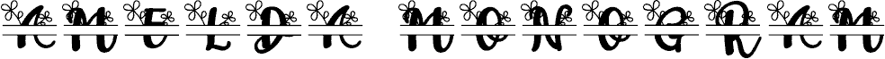 Preview of the Amelda Monogram font