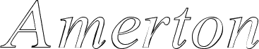 Preview of the Amerton Outline Italic font