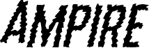Náhled písma Ampire Staggered Italic