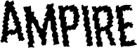 Náhled písma Ampire Staggered Rotated