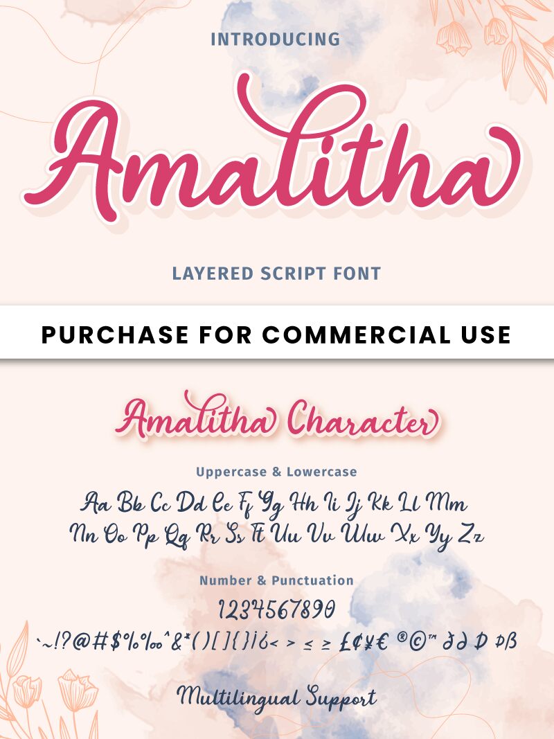 Amalitha  Czcionka