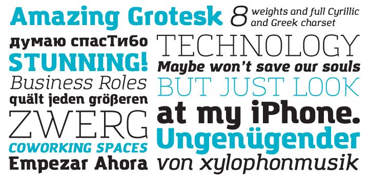Amazing Grotesk Druh písma