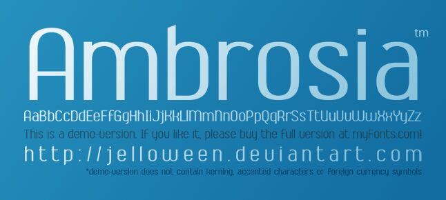Ambrosia Schriftart