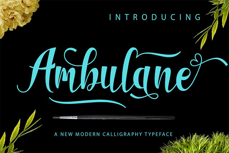 Ambulane Schriftart