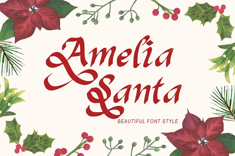 Amelia Santa Schriftart