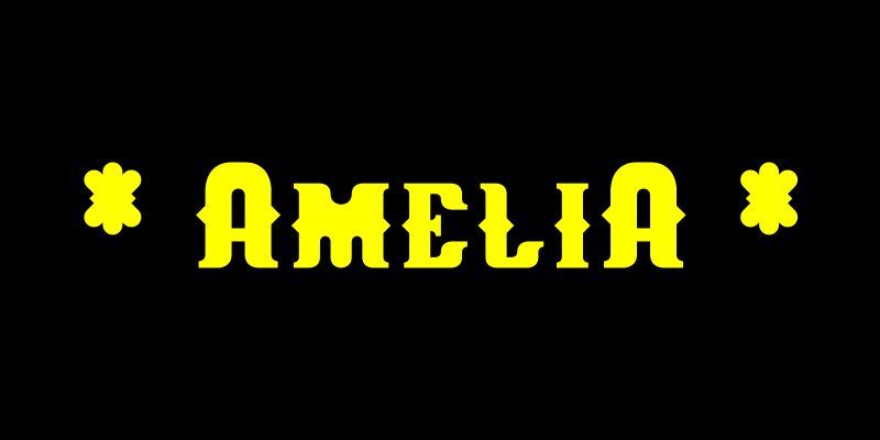 amelia 字体