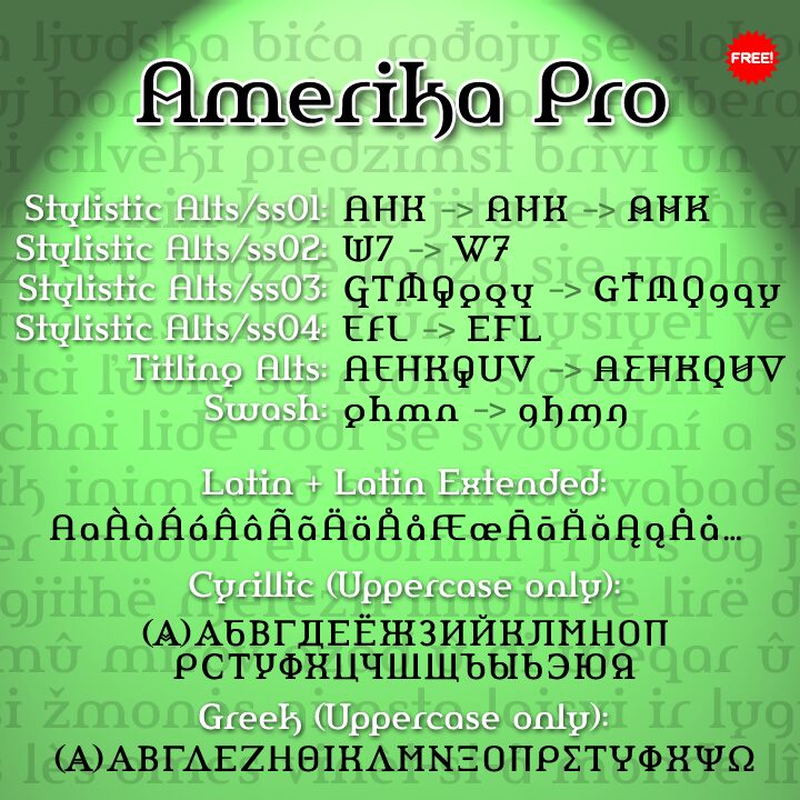 Amerika Pro Шрифт