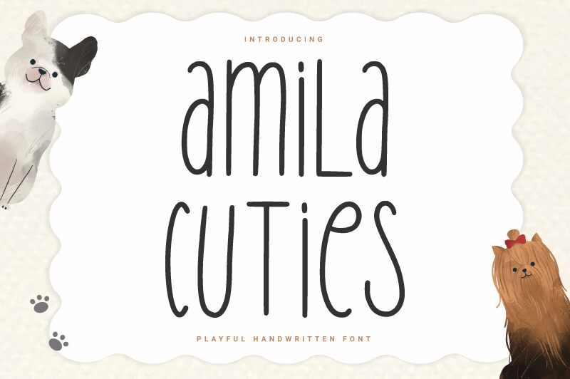 Amila Cuties Schriftart
