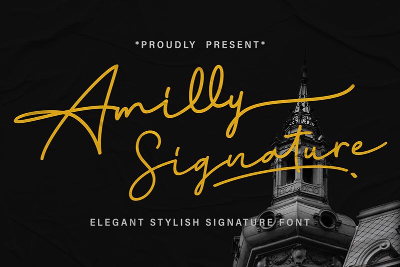 Amilly Signature Czcionka