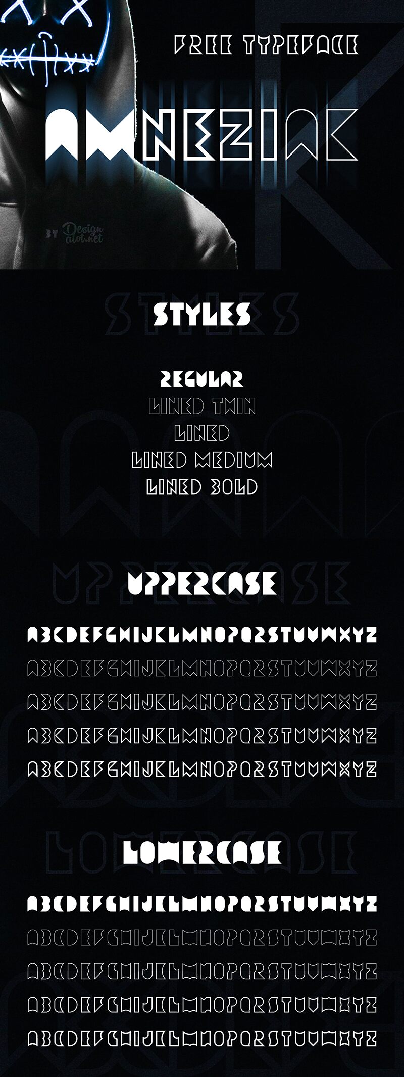 Amneziak Lined Schriftart