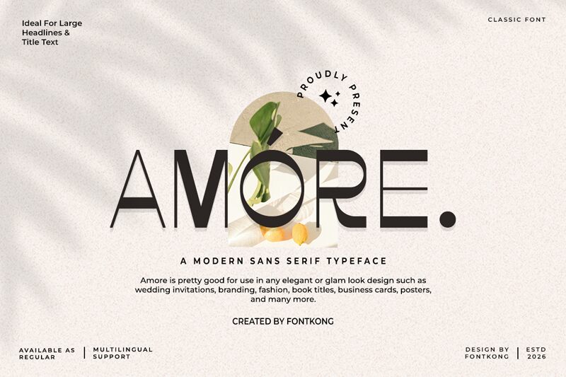 Amore Schriftart