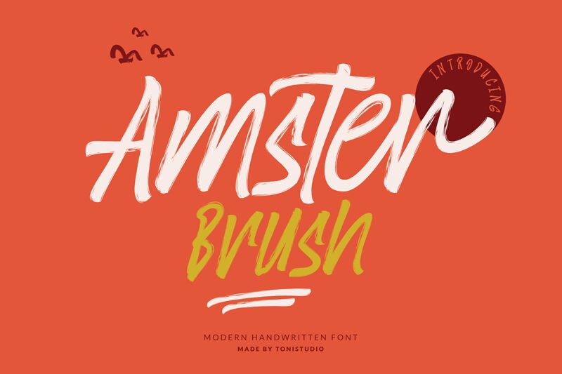 Amster Brush Schriftart