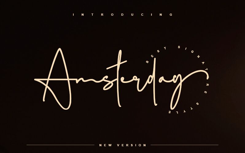 Amsterday Schriftart