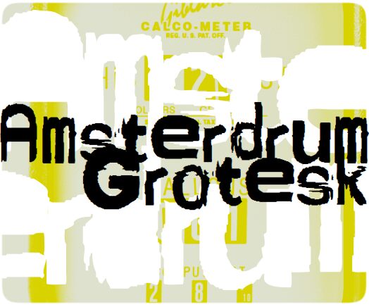 Amsterdrum Grotesk Carattere
