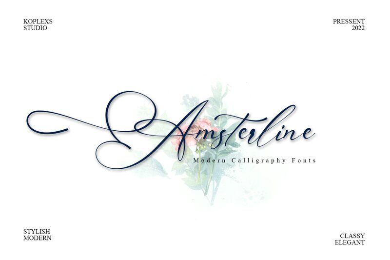 Amsterline Schriftart