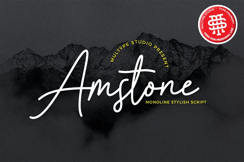 Amstone Schriftart