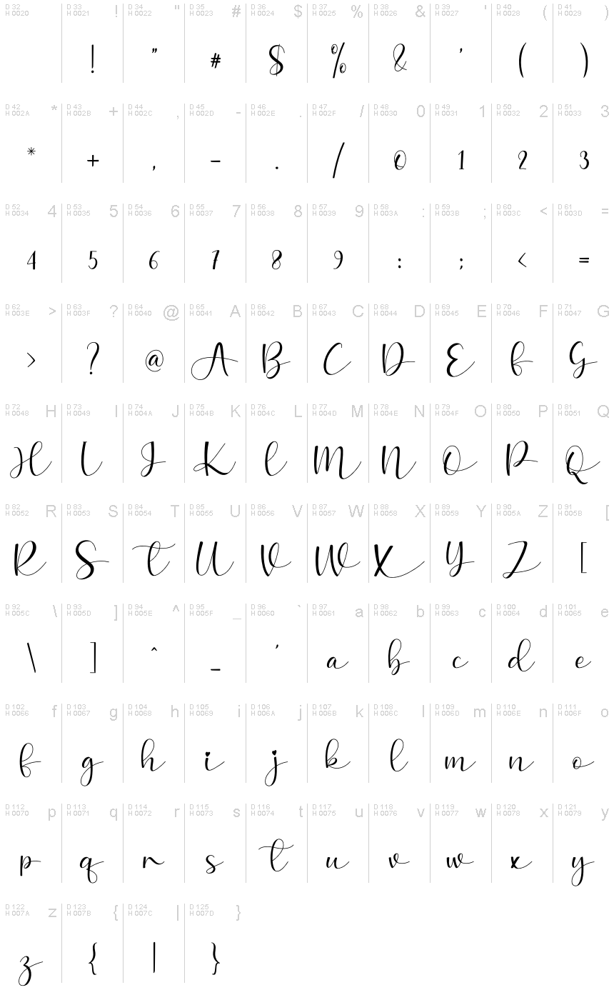 Amellia Bellania font | Fonts2u.com