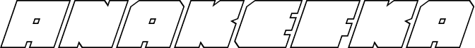 Предварительный просмотр шрифта Anakefka Outline Italic