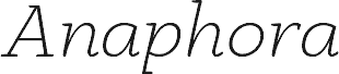 AnaphoraTrial-ExtraLightItalic