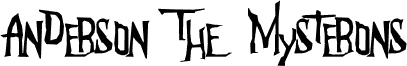 Preview of the Anderson The Mysterons font