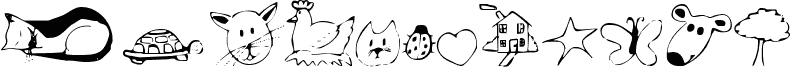 Preview of the Andi's Critters font