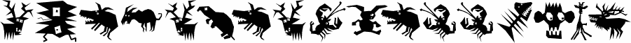Preview of the AnimaliaScissored font