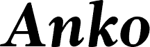 Preview of the Anko Trial Bold Italic font