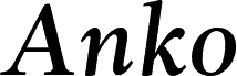 Anko Trial Medium Italic fonte