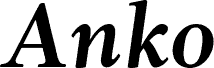 Preview of the Anko Trial SemiBold Italic font