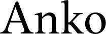 Preview of the AnkoPersonalUse-Regular font